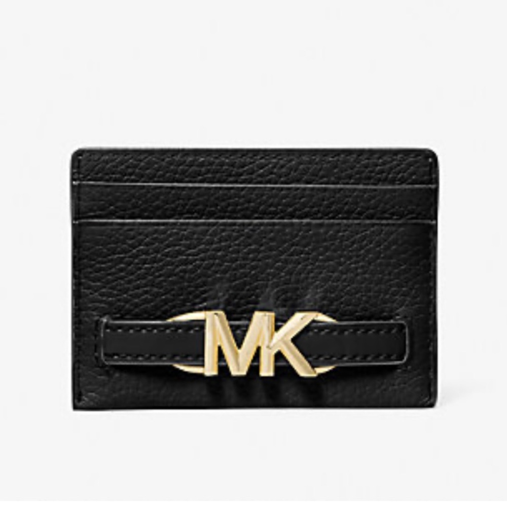 Michael Kors Reed Pebbled Leather Card Holder NEW